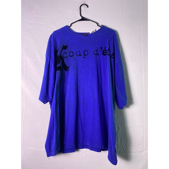 KANI GOLD Royal Blue Short Sleeve Plus Size 3X - Picture 1 of 2